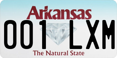 AR license plate 001LXM