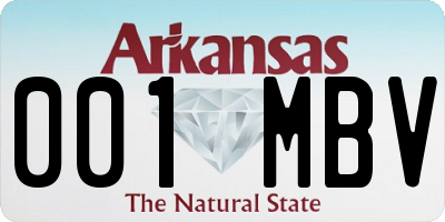 AR license plate 001MBV