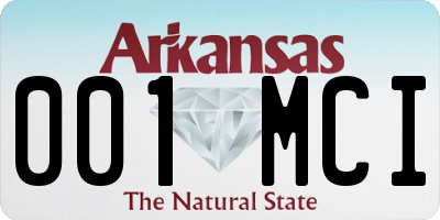 AR license plate 001MCI