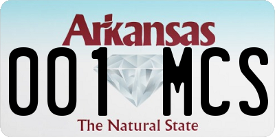 AR license plate 001MCS
