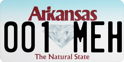 AR license plate 001MEH