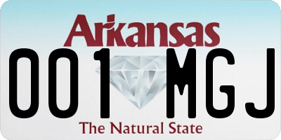 AR license plate 001MGJ