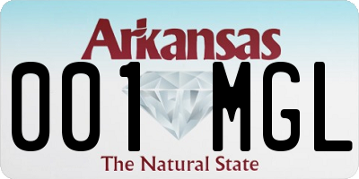 AR license plate 001MGL