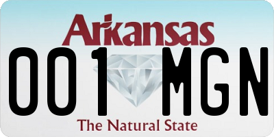 AR license plate 001MGN