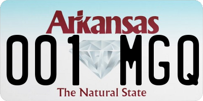 AR license plate 001MGQ