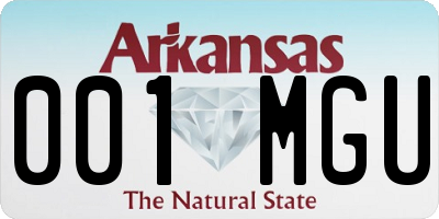 AR license plate 001MGU