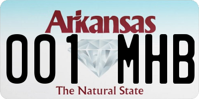 AR license plate 001MHB