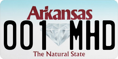 AR license plate 001MHD