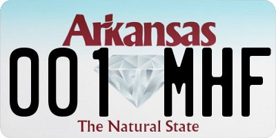 AR license plate 001MHF
