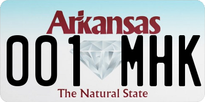 AR license plate 001MHK