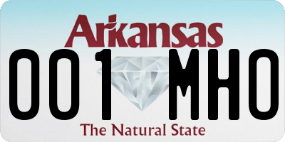 AR license plate 001MHO