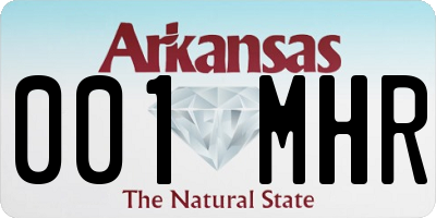 AR license plate 001MHR