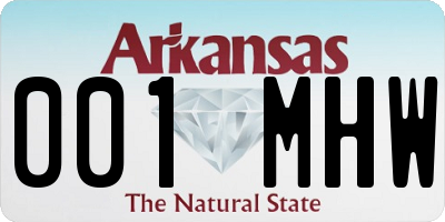AR license plate 001MHW