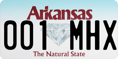 AR license plate 001MHX