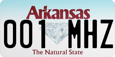 AR license plate 001MHZ