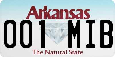 AR license plate 001MIB
