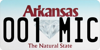 AR license plate 001MIC