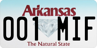 AR license plate 001MIF