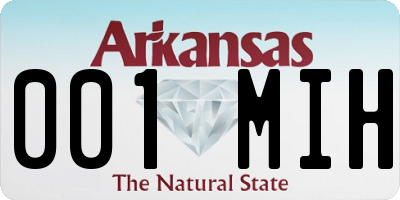 AR license plate 001MIH