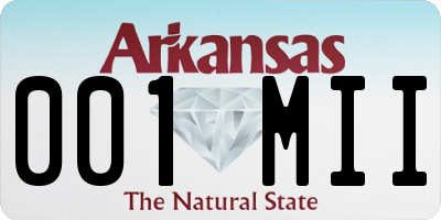 AR license plate 001MII