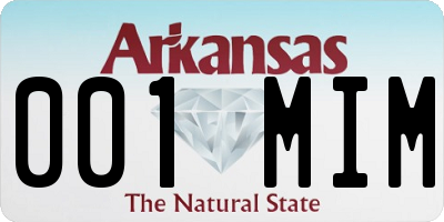 AR license plate 001MIM