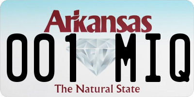 AR license plate 001MIQ