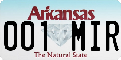 AR license plate 001MIR