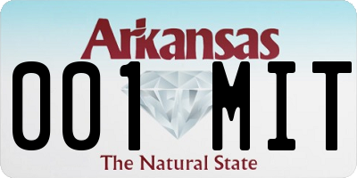 AR license plate 001MIT