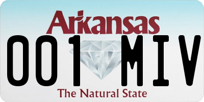 AR license plate 001MIV