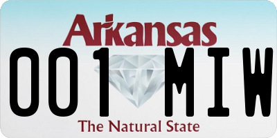 AR license plate 001MIW