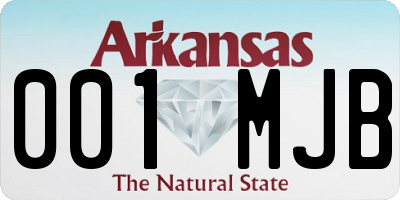 AR license plate 001MJB