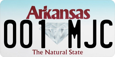 AR license plate 001MJC