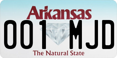 AR license plate 001MJD