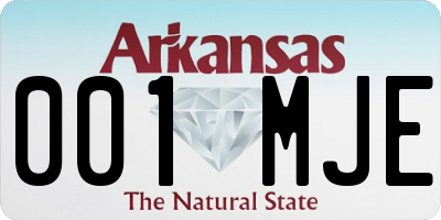 AR license plate 001MJE