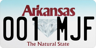 AR license plate 001MJF