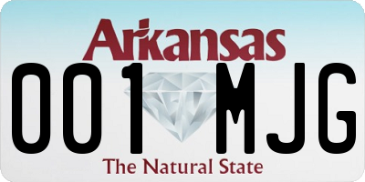 AR license plate 001MJG