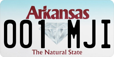 AR license plate 001MJI