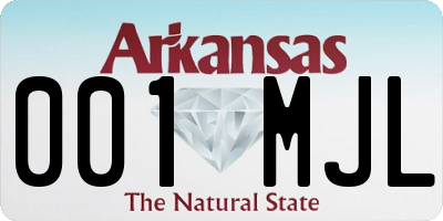 AR license plate 001MJL
