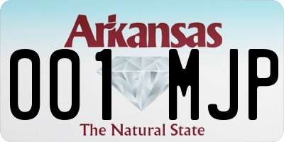 AR license plate 001MJP