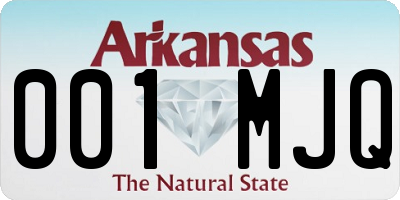 AR license plate 001MJQ