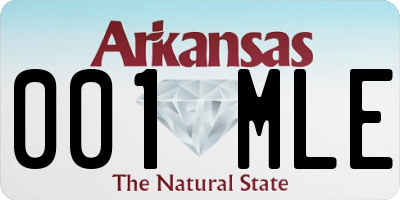 AR license plate 001MLE