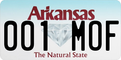 AR license plate 001MOF