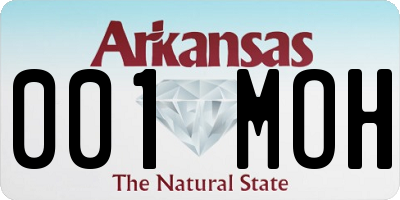 AR license plate 001MOH