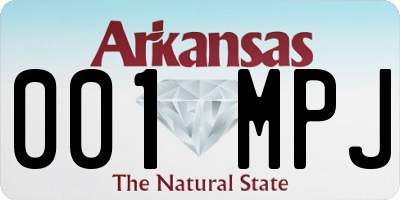 AR license plate 001MPJ