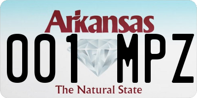 AR license plate 001MPZ