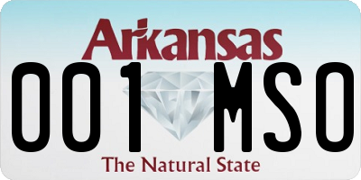 AR license plate 001MSO