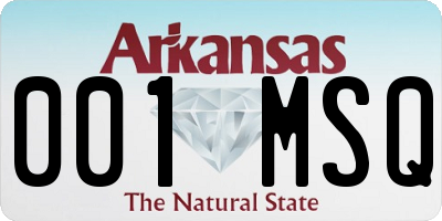 AR license plate 001MSQ