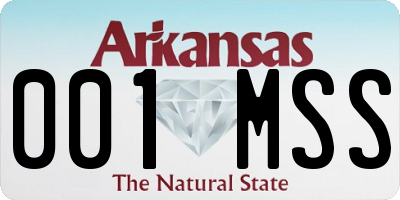 AR license plate 001MSS