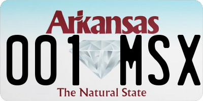 AR license plate 001MSX