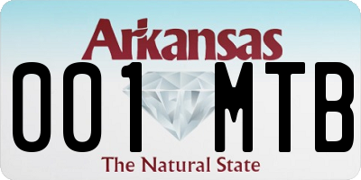 AR license plate 001MTB